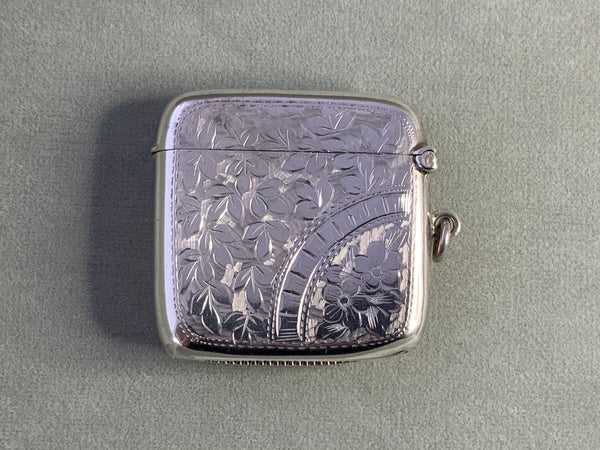 Antique Sterling Silver Vesta Case