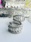 Diamond Huggie earrings.
