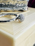 Diamond Ball Ring set in 18ct.