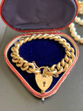 Antique Curb Link 9ct Gold Bracelet.