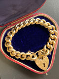 Antique Curb Link 9ct Gold Bracelet.