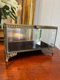 Jewellery Box. Glass and Brass.
