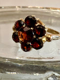 Antique Bohemian Garnet Ring 9ct