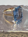 Ring. Beautiful London Blue Topaz, set in solid 9ct gold.