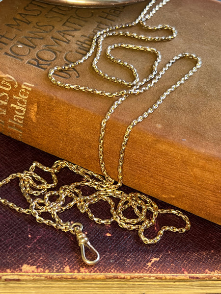 Antique 9ct Gold Muff Chain.