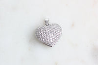 Diamond Pave diamond heart pendant