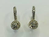 Diamond Cluster Drop Earrings.